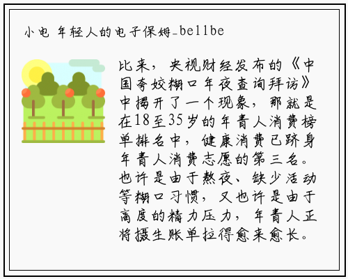 小电 年轻人的电子保姆_bellbet贝博最新官网